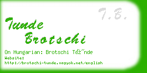 tunde brotschi business card